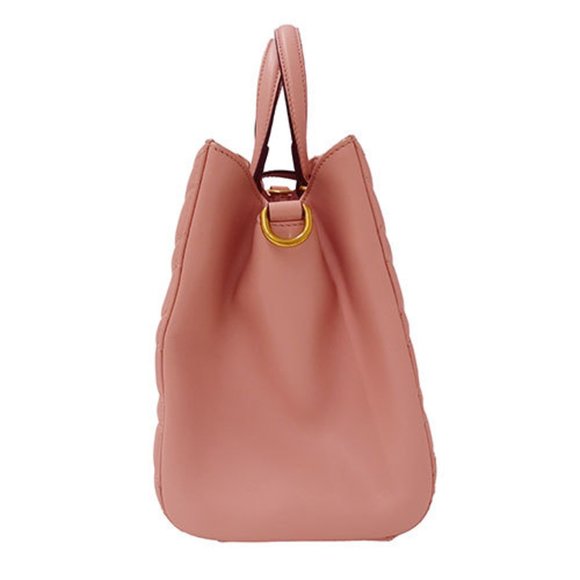 GUCCI Bag Women's Handbag Shoulder 2way Leather GG Marmont Pink 448054 Quilted - Picture 5 of 16